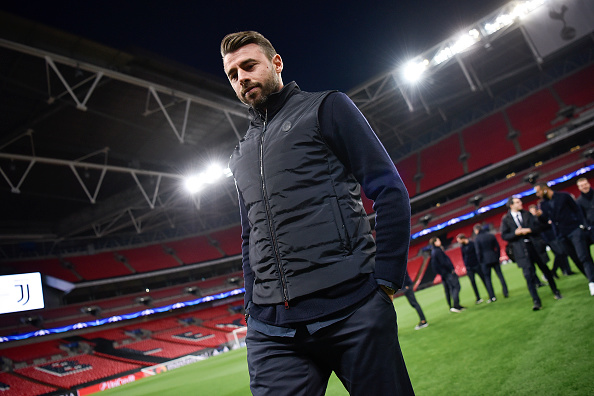 Andrea Barzagli durante il walk-around a Wembley nella vigilia di Tottenham-Juve