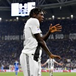 Moise Kean con la maglia della Juve