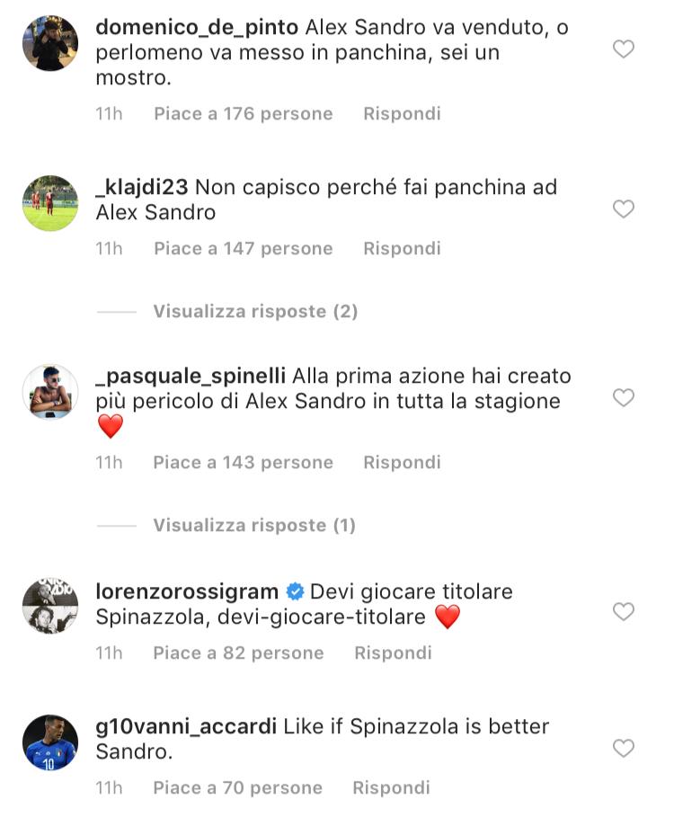 Reazioni a Spinazzola