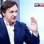 Il noto telecronista di Sky Fabio Caressa, durante una trasmissione in studio