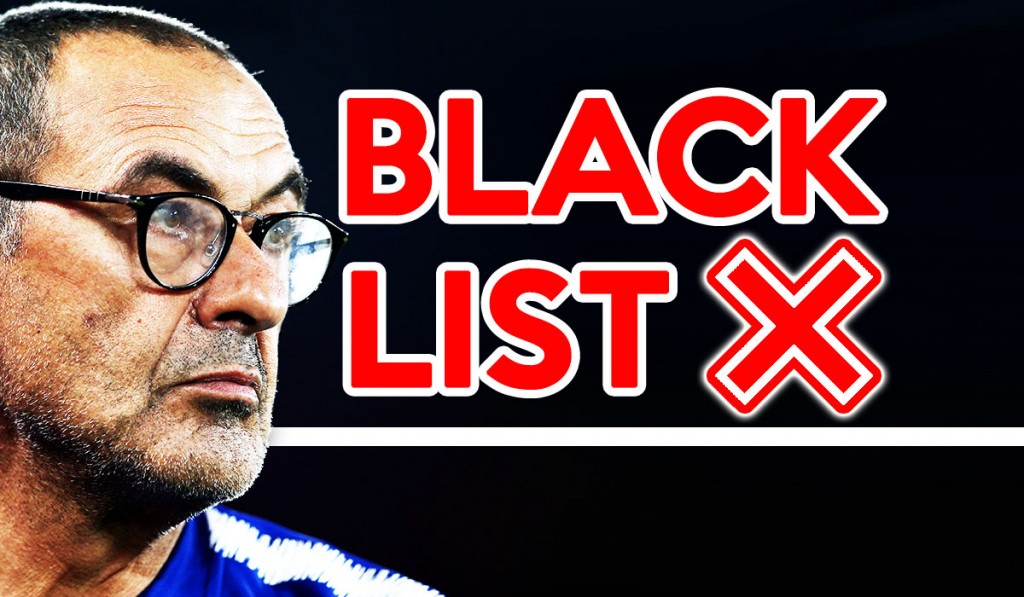 Calciomercato Juventus: la lista nera di Sarri.
