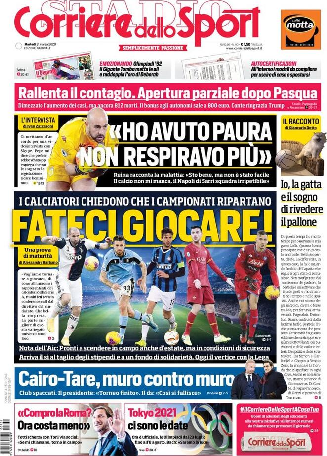 Prima Corriere dello Sport