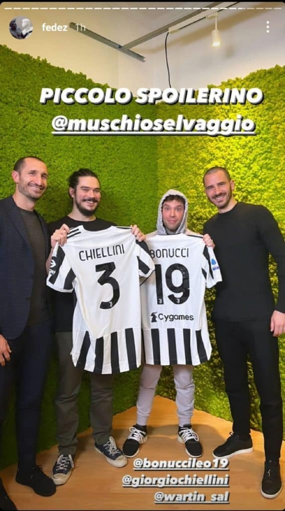 Fedez, Bonucci e Chiellini
