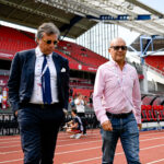 I dirigenti della Juve Giuntoli e Scanavino