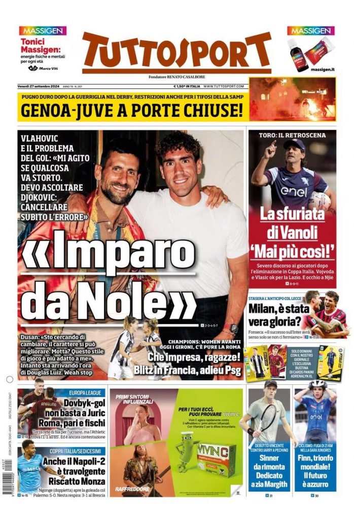 Prima pagina tuttosport